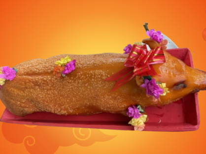 Heo quay khai trương